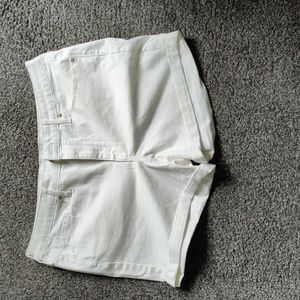 White Jean Shorts